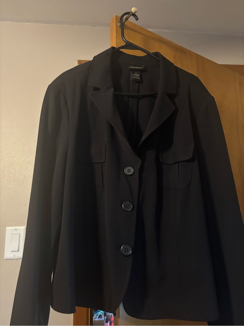 Lane Bryant Black Women's Button-Front Blazer